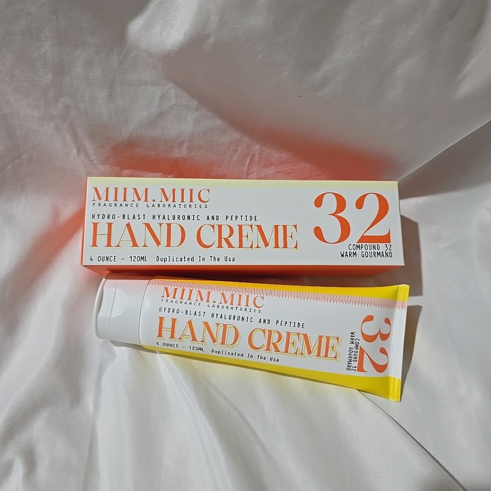 New & Sealed MIIM.MIIC Compound 32 Warm Gourmand Hyaluronic Hand Cream 120ml